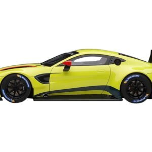 2018 Aston Martin Vantage GTE Le Mans PRO Presentation Car Lemon Green Metallic with Carbon and Red Accents "Aston Martin Racing" 1/18 Model Car by Autoart