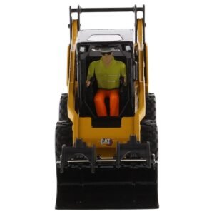 CAT Caterpillar 272D3 Skid Steer Loader with Operator Yellow "High Line" Series 1/32 Diecast Model by Diecast Masters