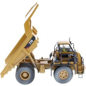 CAT Caterpillar 770 Off-Highway Truck Yellow (Weathered) with Operator "Weathered" Series 1/50 Diecast Model by Diecast Masters