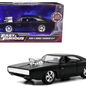 Dom's Dodge Charger R/T Matt Black "Fast & Furious" Movie 1/32 Diecast Model Car by Jada