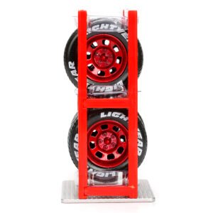 Cruising Lightning McQueen Red Metallic with Extra Wheels Disney & Pixar "Cars" Movie "Hollywood Rides" Series Diecast Model Car by Jada