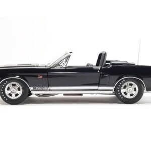 1968 Shelby GT500 KR Convertible Black with White Stripes Limited Edition to 480 pieces Worldwide 1/18 Diecast Model Car by ACME