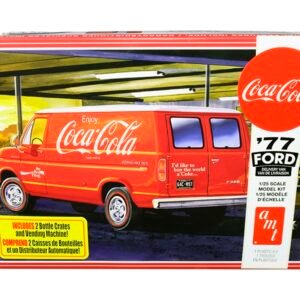 Skill 3 Model Kit 1977 Ford Delivery Van with 2 Bottles Crates and Vending Machine "Coca-Cola" 1/25 Scale Model by AMT