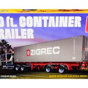 Skill 3 Model Kit 40' Container Trailer 1/24 Scale Model by AMT