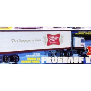 Skill 3 Model Kit Fruehauf FB Beaded Panel Van Trailer "Miller" 1/25 Scale Model by AMT