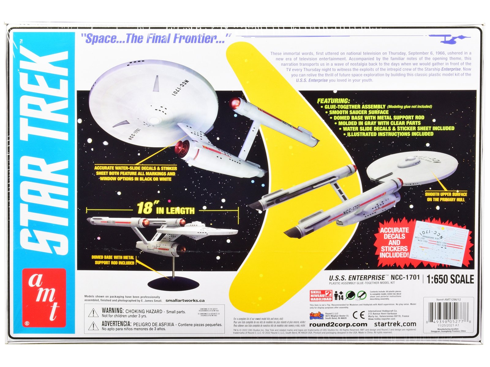 Skill 2 Model Kit U.S.S. Enterprise NCC-1701 Space Ship "Star Trek" 1/650 Scale Model by AMT - Image 3
