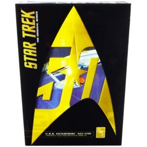 Skill 2 Model Kit U.S.S. Enterprise NCC-1701 Refit Starship "Star Trek" The Original Series 50th Anniversary Edition 1/650 Scale Model by AMT