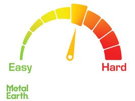 Model Kit Western Star 5700 Truck "Optimus Prime" Blue with Red Flames "Transformers: The Last Knight" (2017) Movie (Moderate Difficulty) Steel Model by Metal Earth
