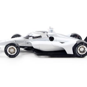 Dallara IndyCar Blank White "Autograph Car" (Super Speedway Configuration) "NTT IndyCar Series" 1/18 Diecast Model Car by IXO Models