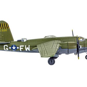 Martin B-26B Marauder Bomber Aircraft "QQQQ 556th Bomb Squadron 387th Bomb Group" United States Army Air Forces (1943) "Planes of World War II" Series 1/144 Diecast Model Airplane by Luppa