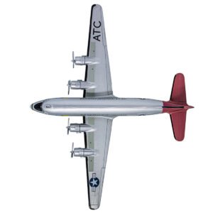 Douglas C-54 Skymaster Transport Aircraft "Berlin Airlift Candy Bomber Air Transport Command" United States Air Force (1945) "Planes of World War II" Series 1/200 Diecast Model Airplane by Luppa