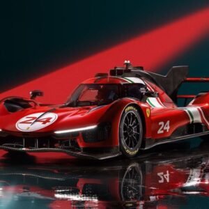 Ferrari 499P Modificata #24 Red "Launch Version" with Acrylic Display Case 1/18 Model Car by LookSmart