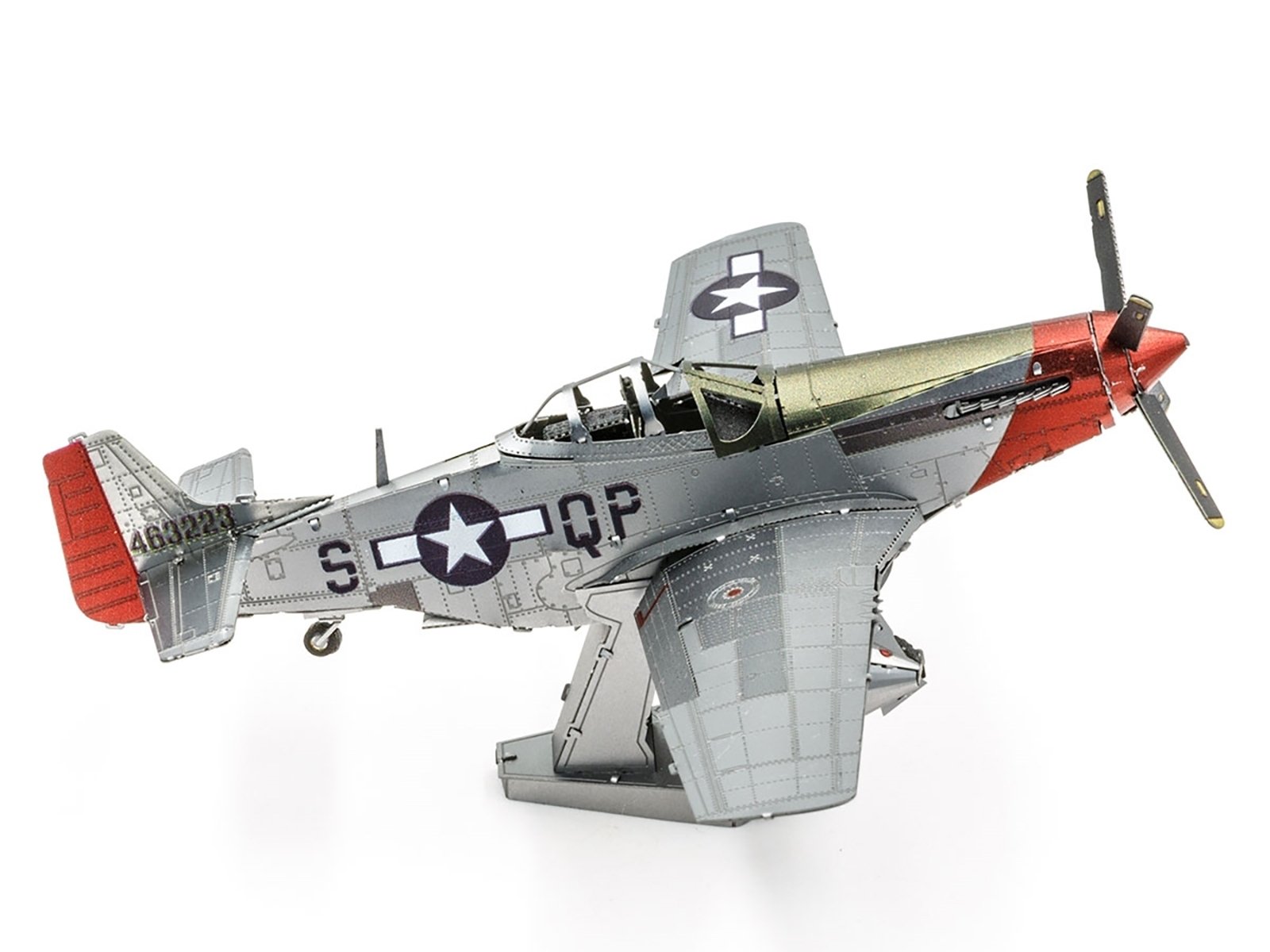 Model Kit North American P-51D Mustang Fighter Aircraft "Sweet Arlene" United States Army Air Forces (Challenging Difficulty) Steel Model by Metal Earth - Image 3