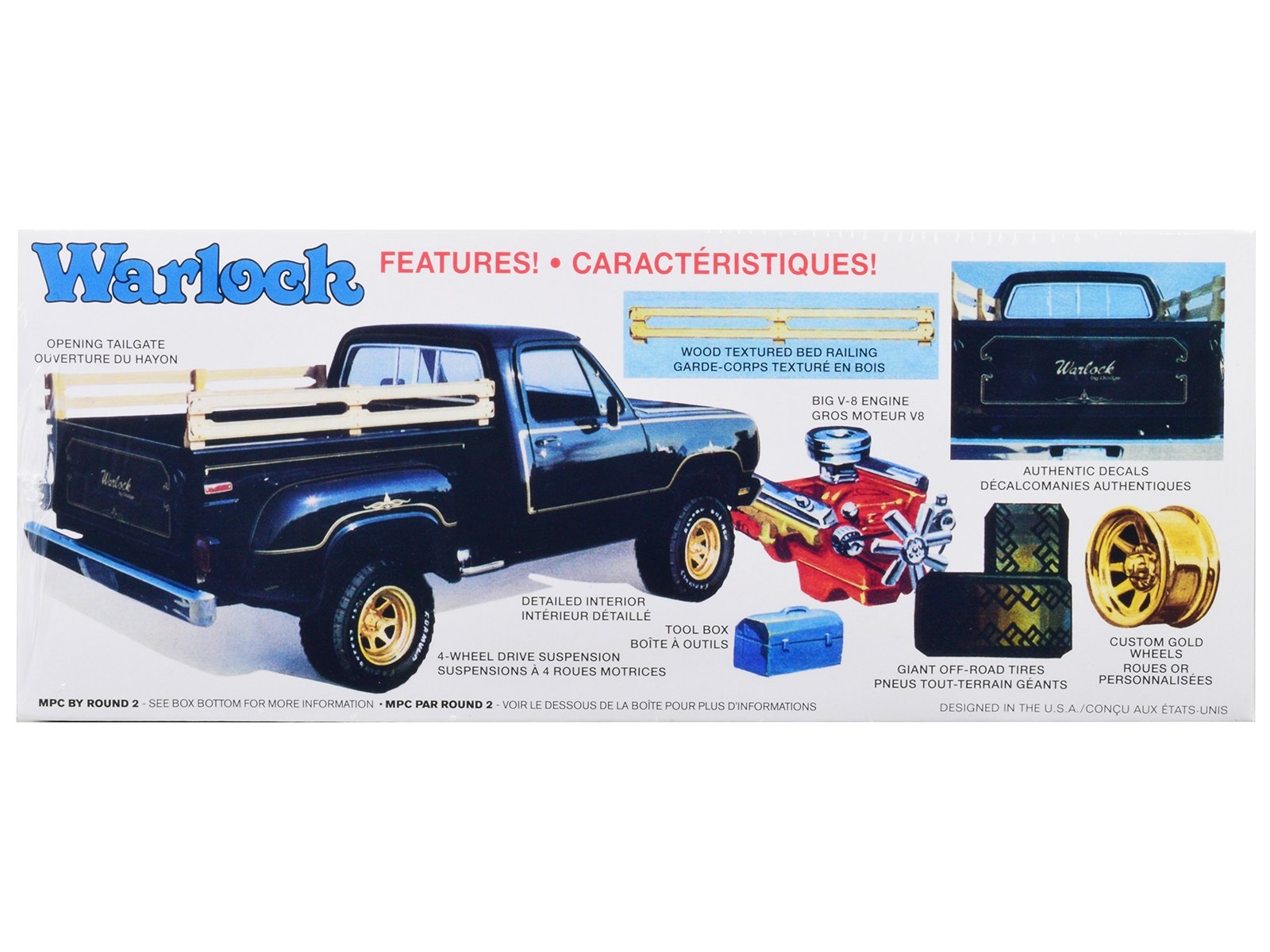 Skill 2 Model Kit 1977 Dodge Warlock Stepside Pickup Truck 1/25 Scale Model by MPC - Image 2