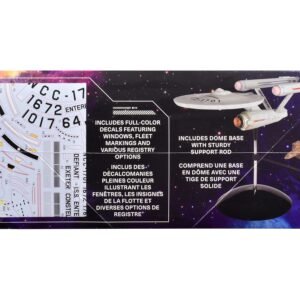 Skill 2 Model Kit U.S.S. Enterprise NCC-1701 Spaceship "Star Trek" (1966) TV Series 1/1000 Scale Model by Polar Lights