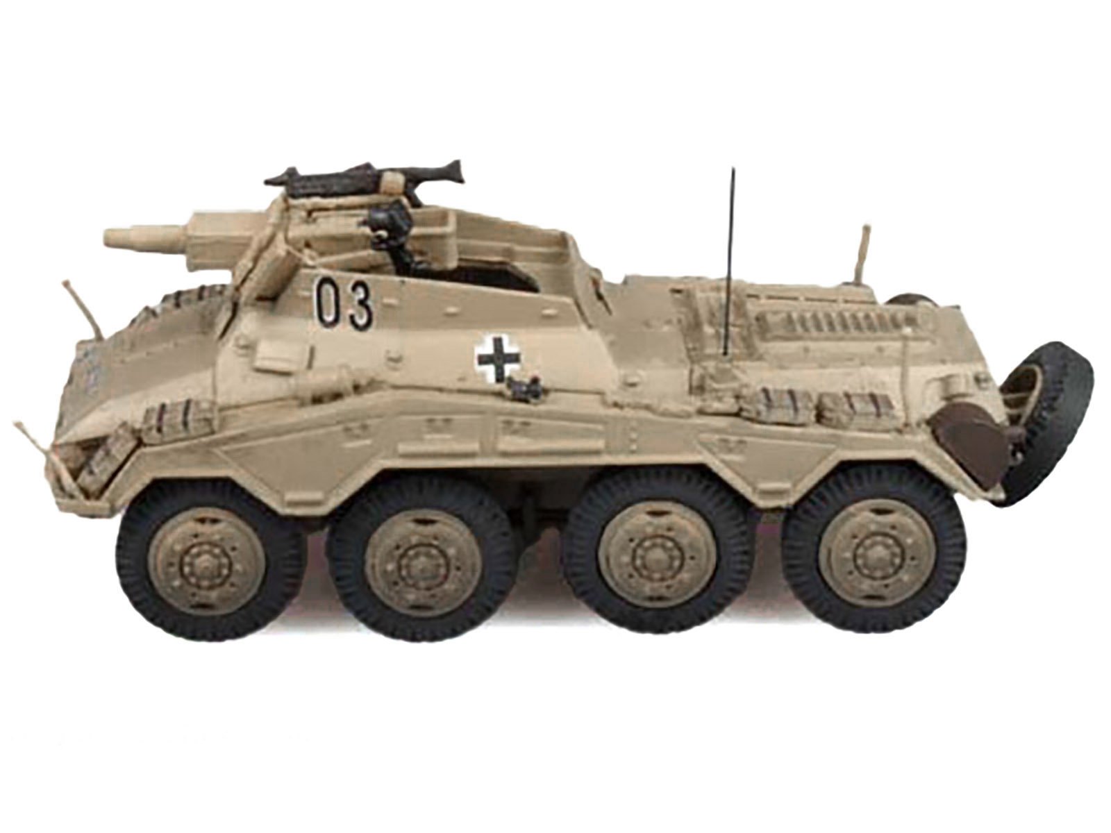 Sd.Kfz. 234/3 Armored Vehicle "#0 3rd Panzer Division Hungary" (1945) German Army 1/72 Diecast Model by Panzerstahl - Image 4