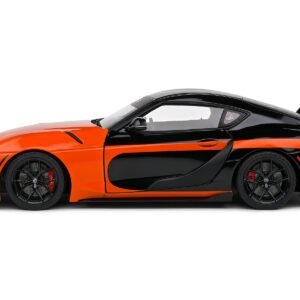 2024 Toyota GR Supra "StreetFighter" Orange and Black 1/18 Diecast Model Car by Solido