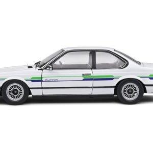 1984 BMW Alpina B7 Turbo (E24) White with Blue and Green Graphics 1/18 Diecast Model Car by Solido