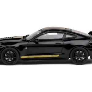 2020 Shelby Mustang GT500 Black with Gold Stripes 1/43 Diecast Model Car by Solido