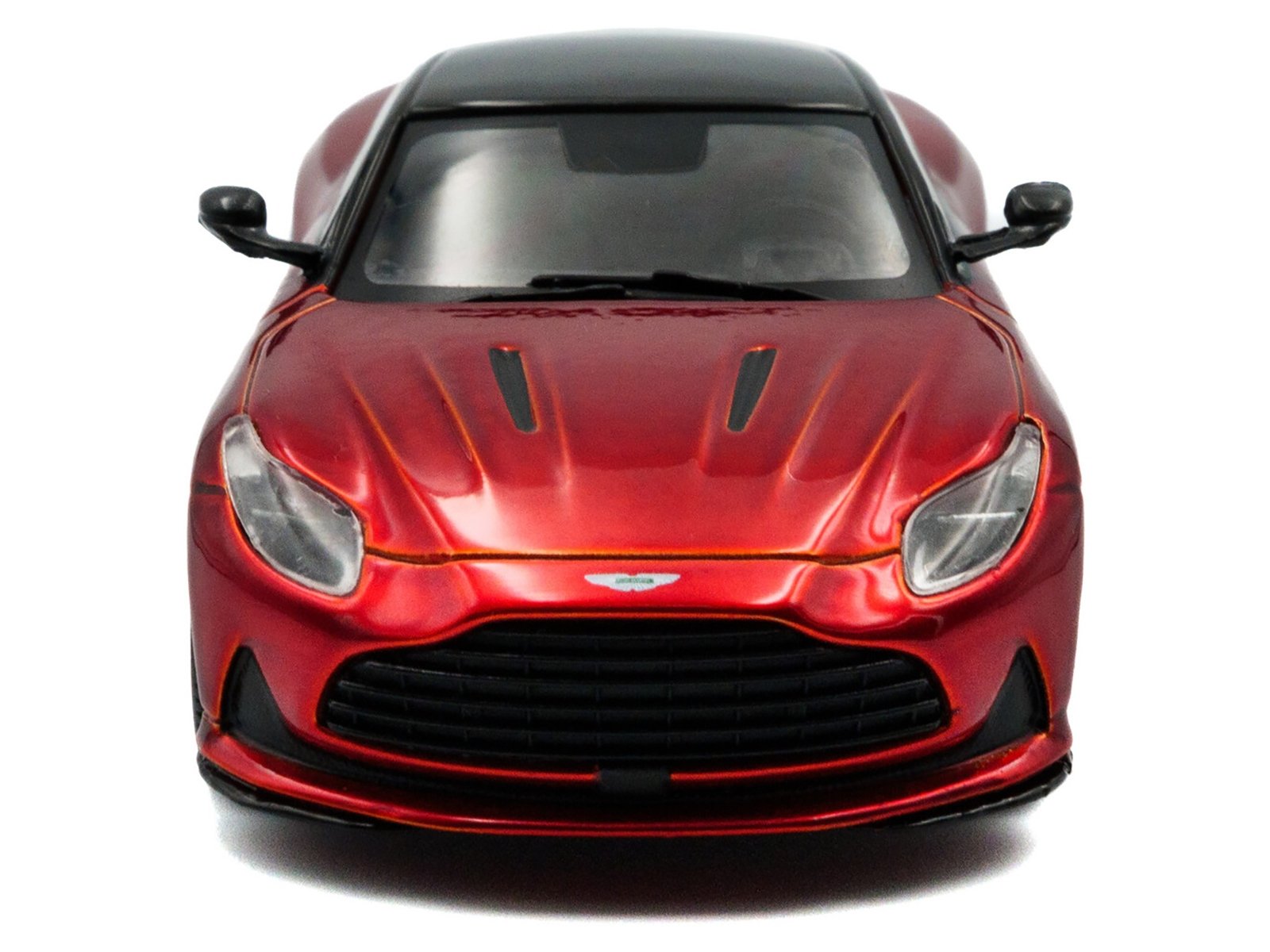 2023 Aston Martin DB12 Coupe Hyper Red Metallic with Black Top 1/43 Diecast Model Car by Solido - Image 5
