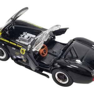Shelby Cobra 427 S/C "Terlingua Racing Team" Black with Yellow Stripe "Shelby Collectibles" Series 1/64 Diecast Model Car by ACME